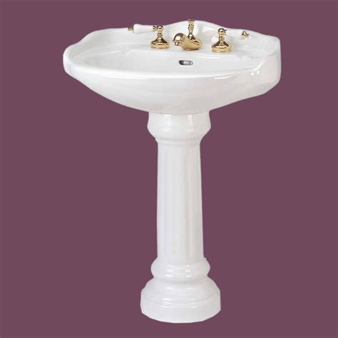 Bathroom Features A White Pedestal Sink On A Green He - vrogue.co