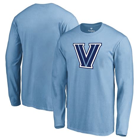 Men's Fanatics Branded Light Blue Villanova Wildcats Primary Logo Long ...