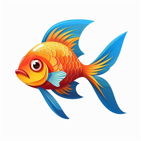 Premium Vector | Koi fish colors orange guppy fish pretty freshwater ...