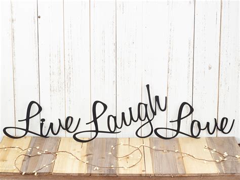 Live Laugh Love Wall Decor | Patio Decor | Lake House Decor | Metal Wall Art | Wall Hanging ...