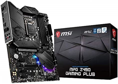 MSI MPG Z490 GAMING PLUS Motherboard ATX, LGA1200, DDR4, LAN, USB 3.2 Gen2, Type C, M.2 ...