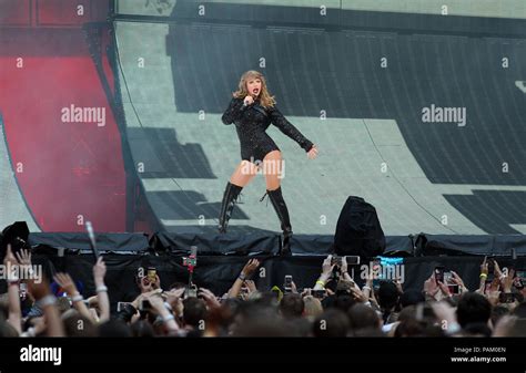 Taylor Swift performs on her Reputation World Tour at Wembley Stadium Featuring: Taylor Swift ...