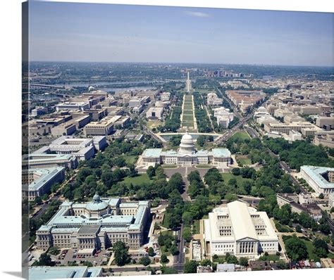 Aerial view of buildings in a city, Washington DC Wall Art, Canvas ...