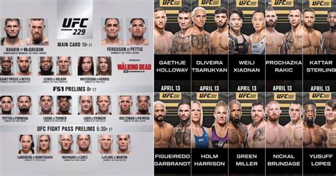 Ufc Fight 2024 Schedule Printable - Bella Elianora