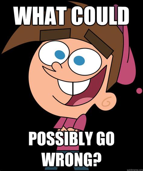 What Could possibly go wrong? - Timmy - quickmeme