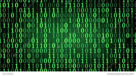 Green Binary Digital Code Loop Stock Animation | 3523462