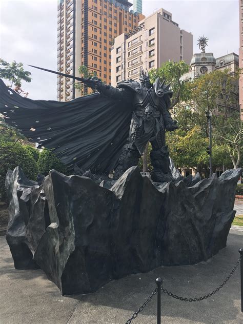 A statue of the Lich King in a park near my home in Taichung! : r/gaming