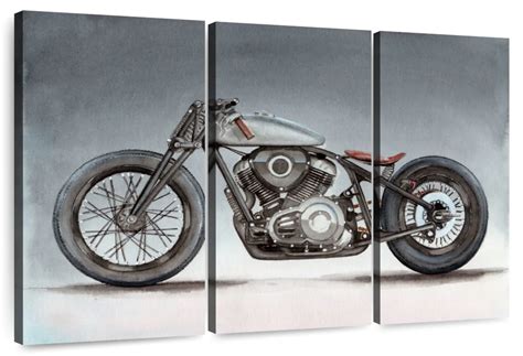 Vintage Style Motorcycle Wall Art | Painting