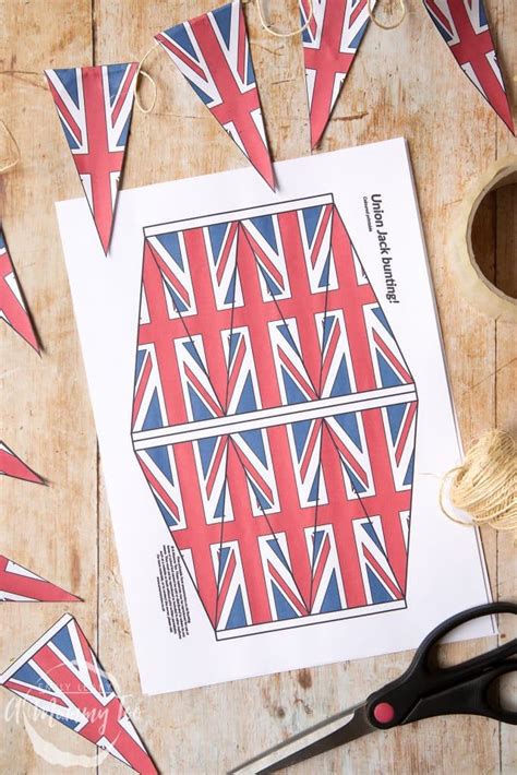 Colour and Cut out Printable Union Jack Bunting