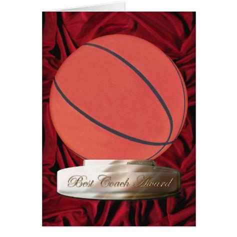 Basketball Best Coach Award Card | Zazzle