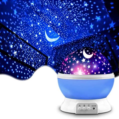 TINGOR Kids Night Light Star Projector, 360 Degree Rotation Moon Star ...