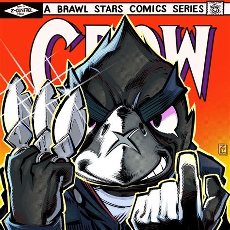 Crow! classic comic cover (fan art by me, z-ctrl 🐦) : Brawlstars | Crow ...