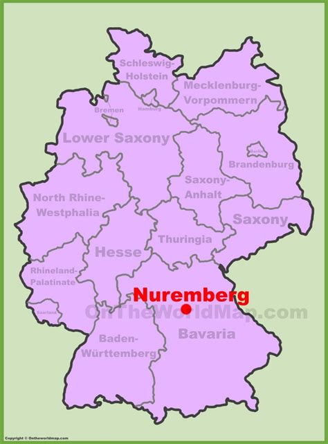 Nürnberg location on the Germany map