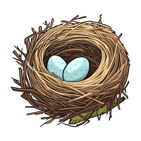 Bird nest with egg clipart, Illustration of a Bird Nest with Egg ...