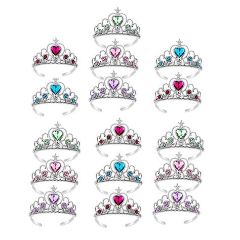 16 Pcs Tiaras Crown Set for Princess Dress Up
