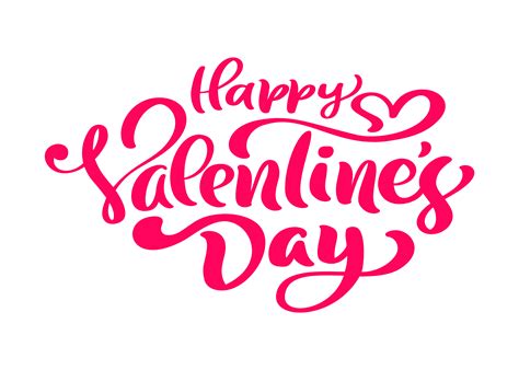 Calligraphy phrase Happy Valentine s Day. Vector Valentines Day Hand ...