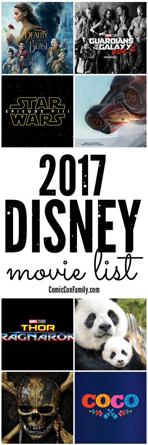 2017 List of Disney Movies - Trailers, Release Dates, Movie Posters & More - Comic Con Family