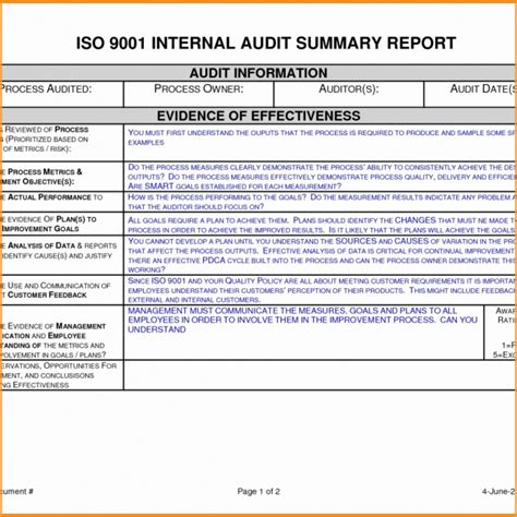 Iso 9001 Internal Audit Report Template (11) - TEMPLATES EXAMPLE | TEMPLATES EXAMPLE | Internal ...