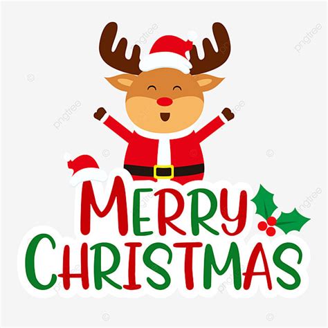 Christmas Reindeer Vector Art PNG, Merry Christmas And Reindeer ...