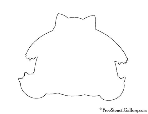 Pokemon - Snorlax Silhouette Stencil | Pokemon snorlax, Silhouette stencil, Snorlax