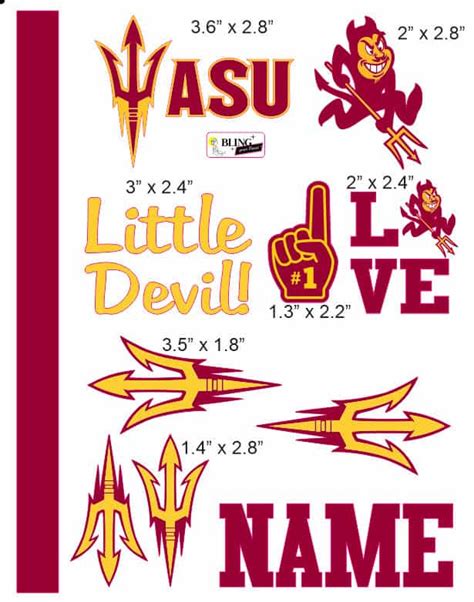 Arizona State University cranial band decals | Bling Your Band