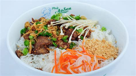 #42 Bun Bo Xao Xao – Lemongrass Beef Vermicelli – Aosen