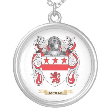 McRae Coat of Arms (Family Crest) Silver Plated Necklace Accessories Jewelry Necklace, Jewelry ...