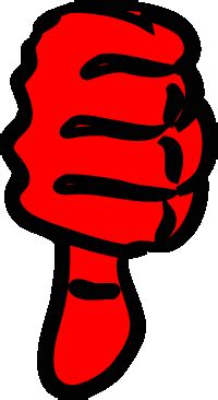 Red Thumbs Down - ClipArt Best