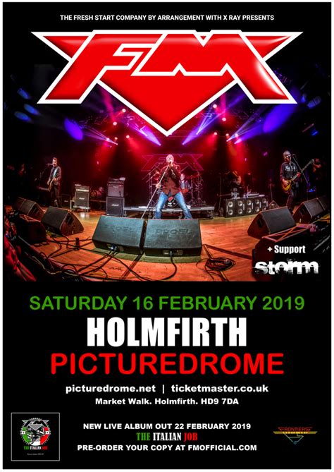 FM News: Stage times for Holmfirth Picturedrome this Saturday 16 February 2019