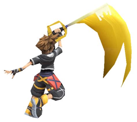 KH2 Sora swinging his keyblade upwards by TransparentJiggly64 on DeviantArt