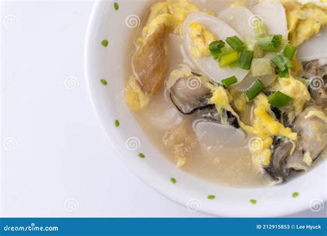 Tteokguk, a Traditional Korean Food Eaten on New Year`s Day Stock Image - Image of sliced ...