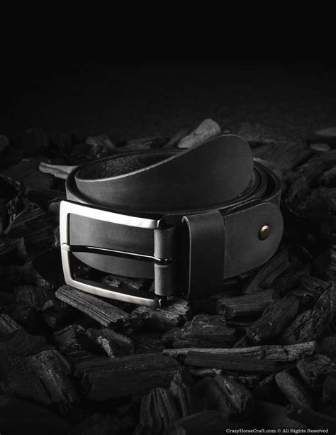 Vegetable Tanned Leather Belt | Carbon Black