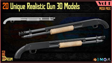 ArtStation - 20 Realistic Gun 3D Models with Textures | Game Ready ...