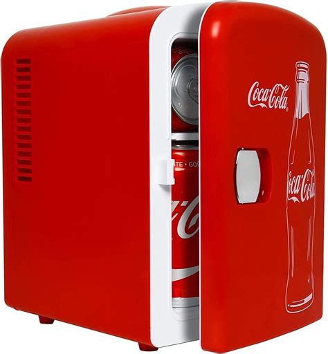 Koolatron Coca Cola Mini Fridge 4 Liter/6 Can Portable Fridge/Mini Cooler Refrigerator for Food ...