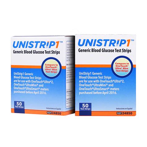 UniStrip 1 24850 Blood Glucose Test Strips Case of 8 Boxes | ADW Diabetes