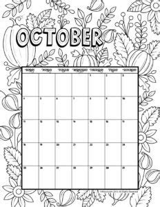 2020 Coloring Calendar Printable that you will love - The Smart Wander