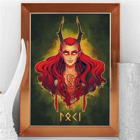 Loki Norse God PRINT Loki Deity Norse Pantheon Deity Art | Etsy