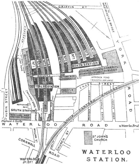 DISTRICT(1888) p141 - Waterloo Station (plan) - London Waterloo station ...