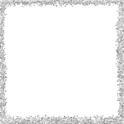 Snowflakes Frame Png - Silver Glitter Border Png