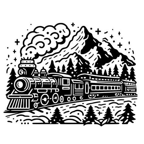 Mountain Train Adventure SVG File for Cricut, Laser, Silhouette, Cameo