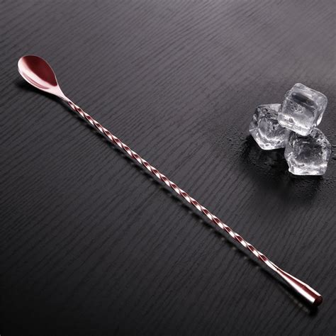 Bar Spoon. Spiral Pattern. Stainless Steel