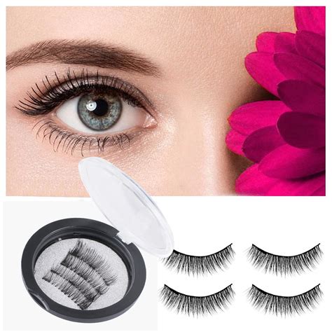 Magnetic Eyelashes Kit, Magnetic False Eyelashes, 3D Reusable Soft False Eyelashes No Glue Cover ...