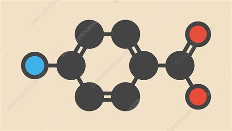 Aminobenzoic acid molecule - Stock Image - F012/5714 - Science Photo ...