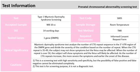 Myotonic Dystrophy Type 1 Test