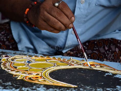 Making of Goddess Durga Idol Hindu Worship Stock Image - Image of ...