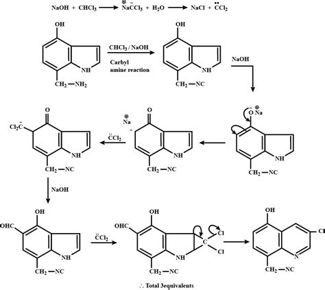 How many equivalents of CHCl3 will be required in the following reaction?