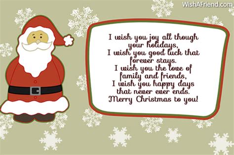 My Christmas Wishes For You, Short Christmas Poem