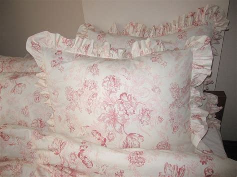 Pink floral ruffle euro shams pillow sham 26 inch by nurdanceyiz