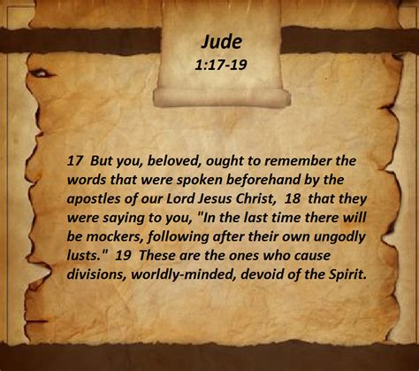 Jude 1:17-19 Bible Verses Quotes, Jesus Quotes, Bible Scriptures, Gospel Quotes, Biblical Verses ...