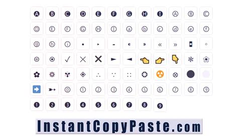 Bullet Point Symbols ⦿ Instant Copy and Paste